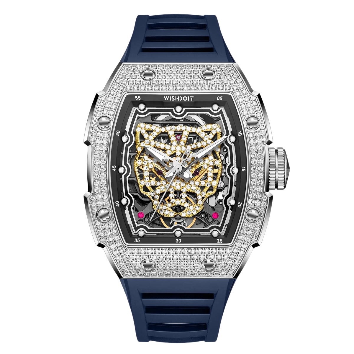 SNOW LEOPARD Diamond Automatic Watch