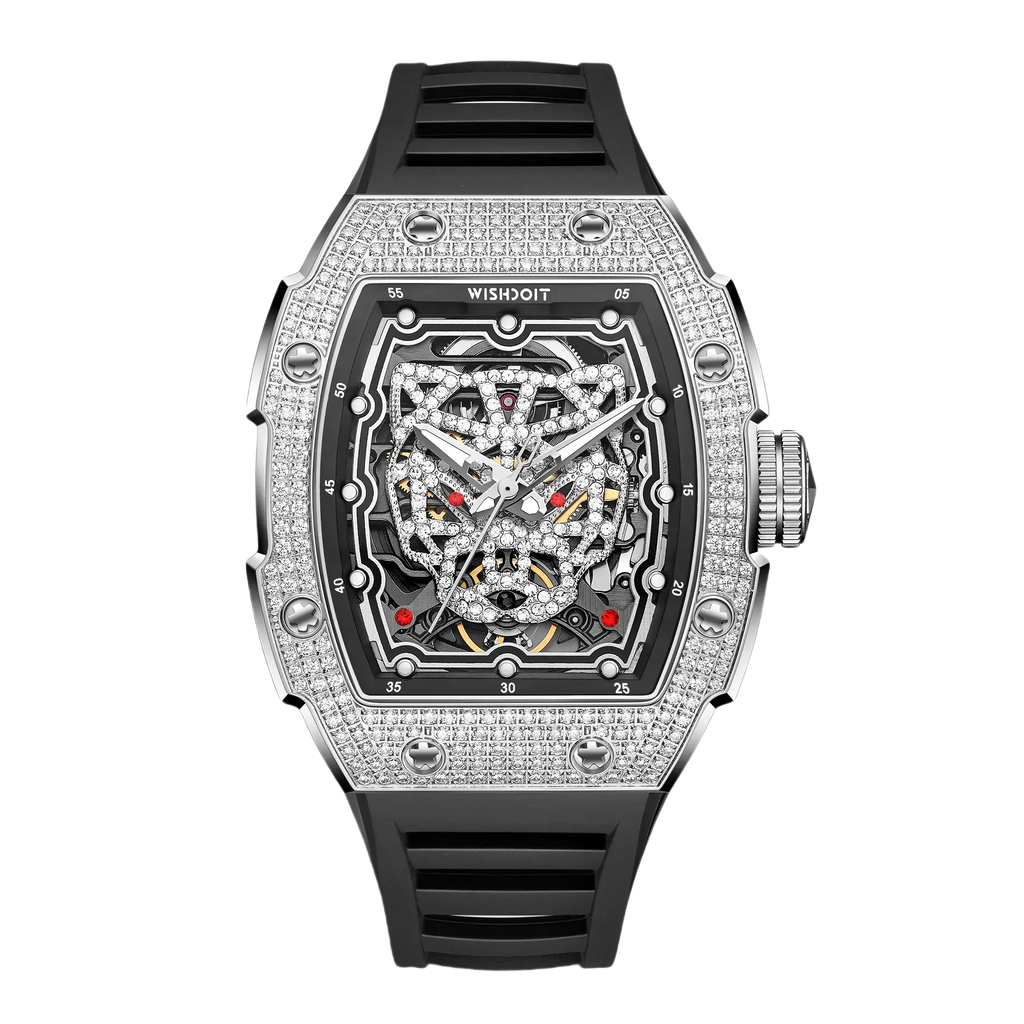 SNOW LEOPARD Diamond Automatic Watch