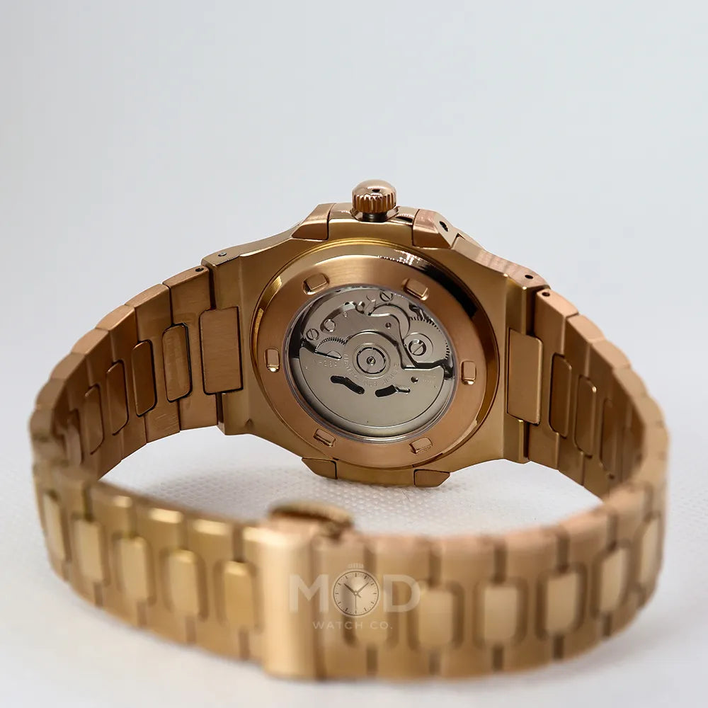 Nautilus Rose Gold | Black (Open Heart)